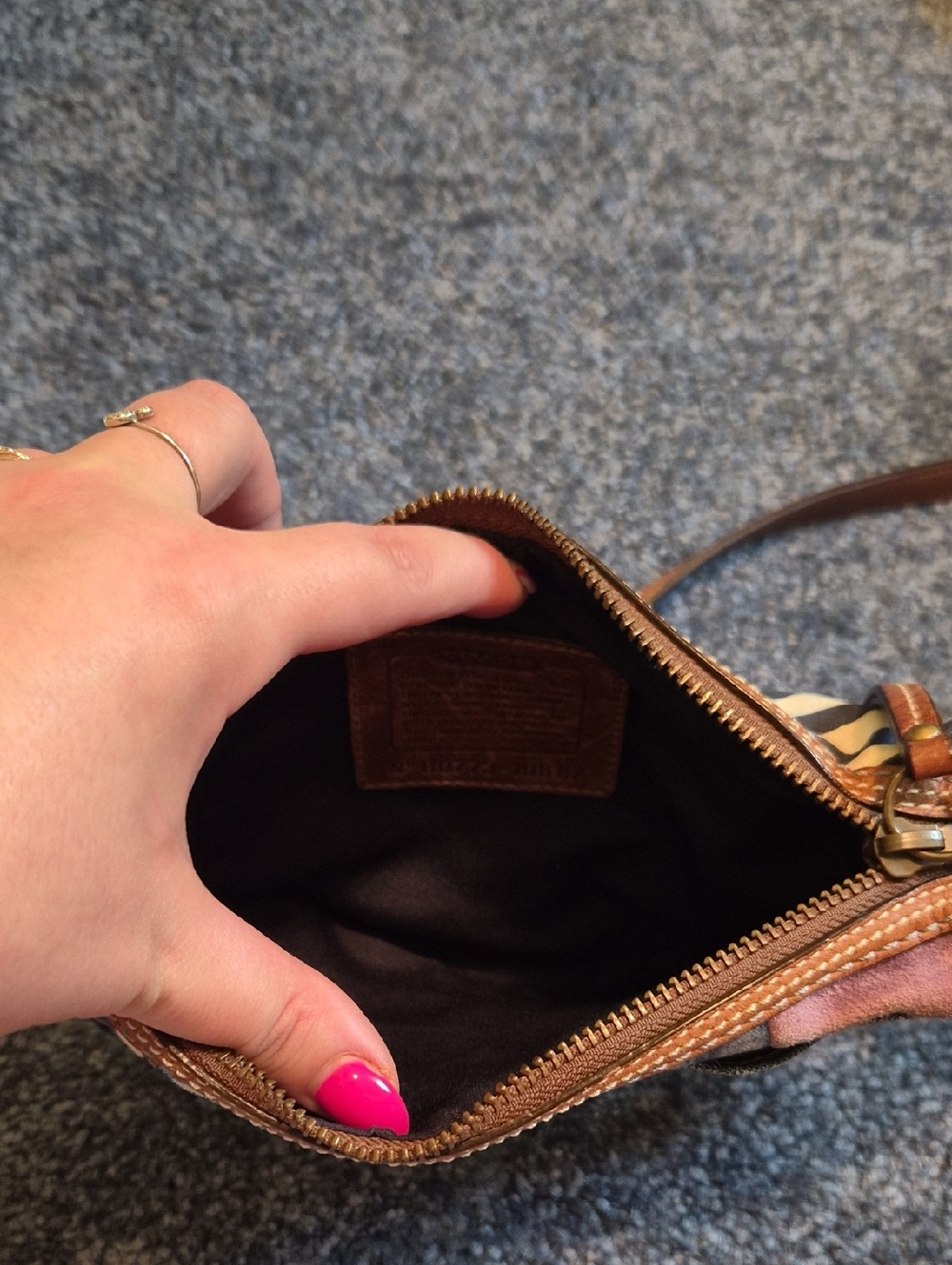 COACH Y2K Vintage 2007 Patchwork Signature Denim Leather Suede Crossbody Bag - Picture 10 of 10